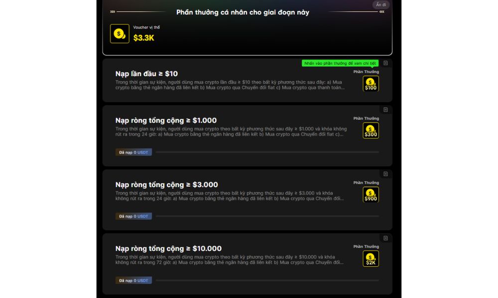 Phần thưởng nạp Fiat