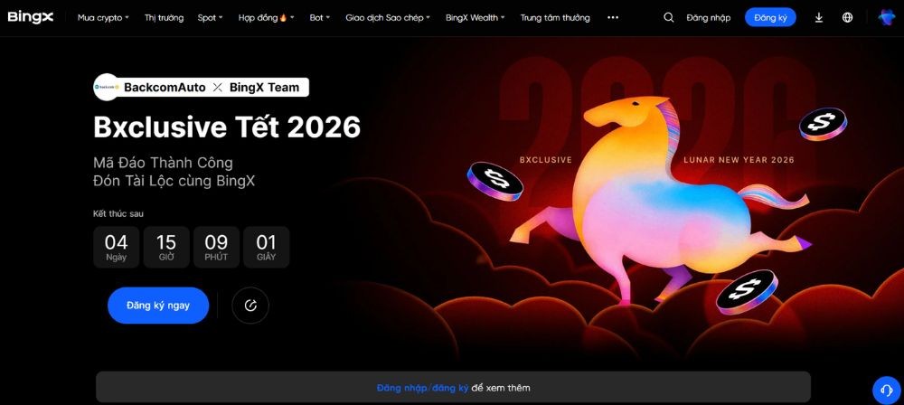 BXClusive Tết 2026: Mã đáo thành công, đón ngàn tài lộc cùng BingX! 1 Sự kiện BXClusive Tết 2026