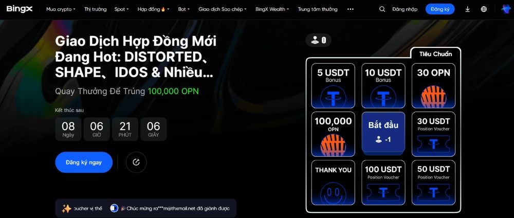 Giao dịch hợp đồng mới đang hot trên BingX