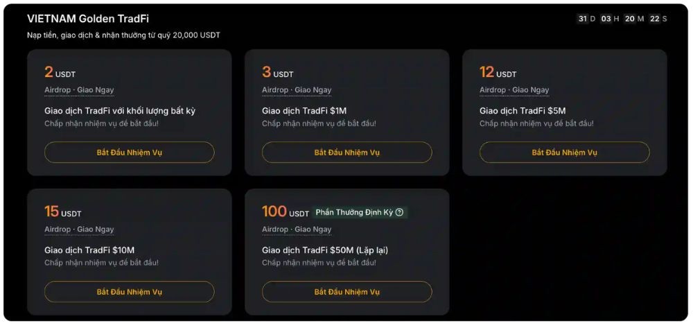 Giao dịch nhận thưởng