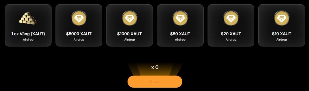 Quay thưởng trúng vàng