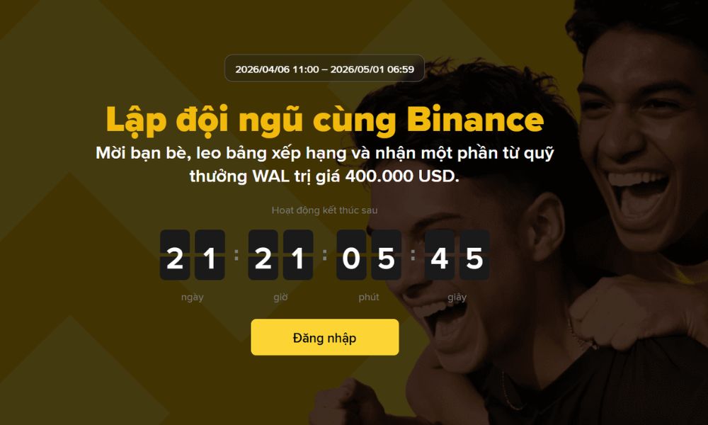 Lập đội ngũ cùng Binance