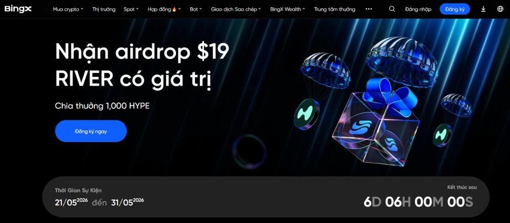 Sự kiện Airdrop RIVER