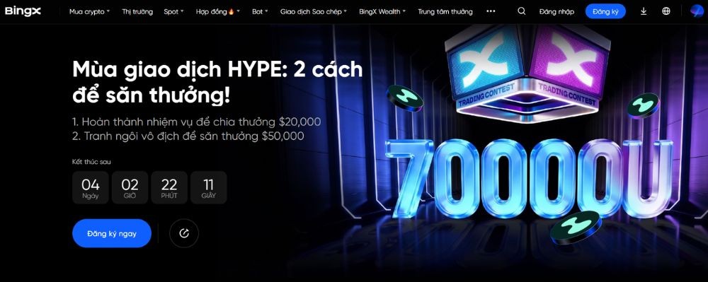 Mùa giao dịch HYPE, săn thưởng đến $70,000 chỉ với 2 cách 1 Sự kiện Mùa giao dịch HYPE