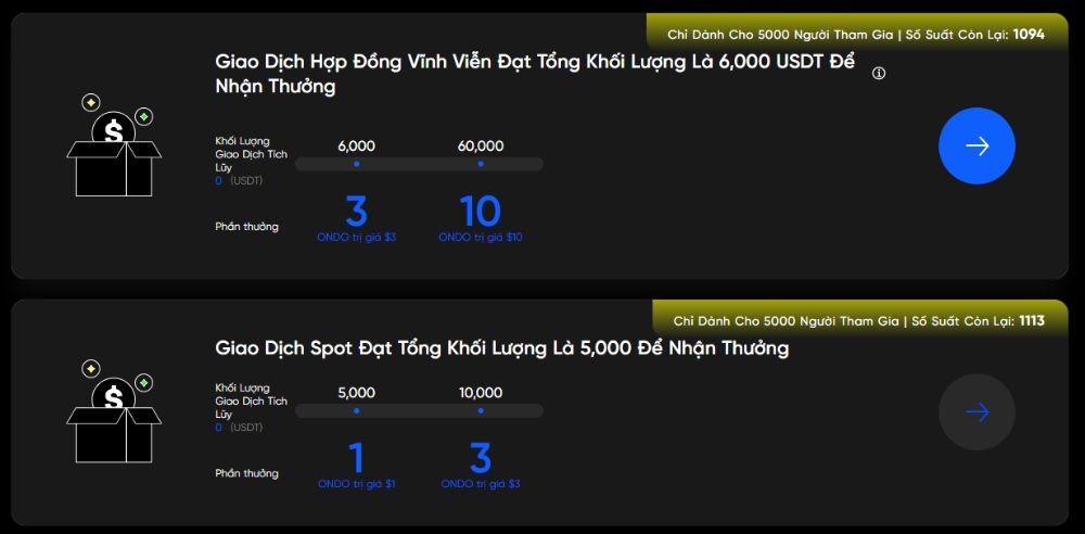 Phần thưởng khi hoàn thành nhiệm vụ