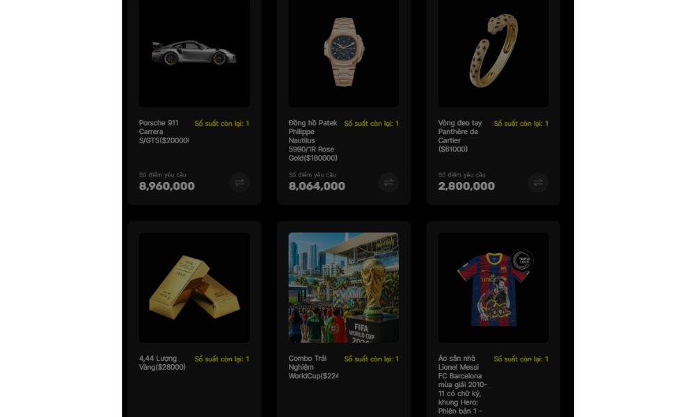 Tích điểm đổi quà