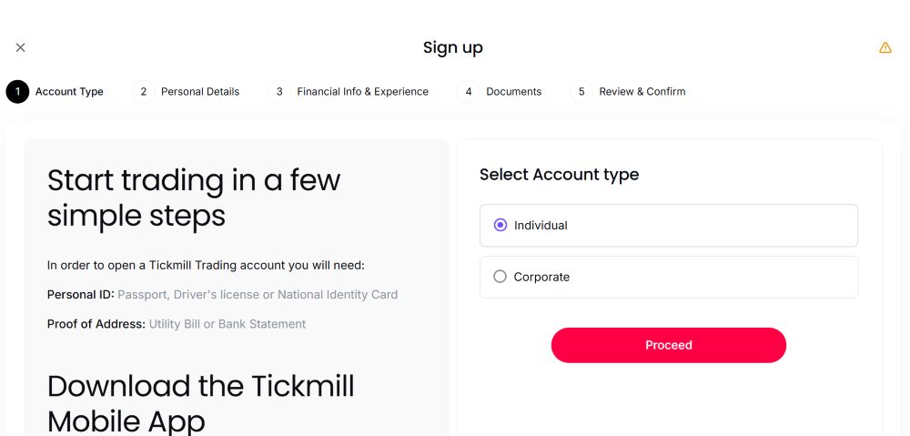 Cơ chế đối tác sàn Tickmill hoạt động như thế nào? 1 Truy cập Tickmill thông qua link đăng ký của Backcom.vn
