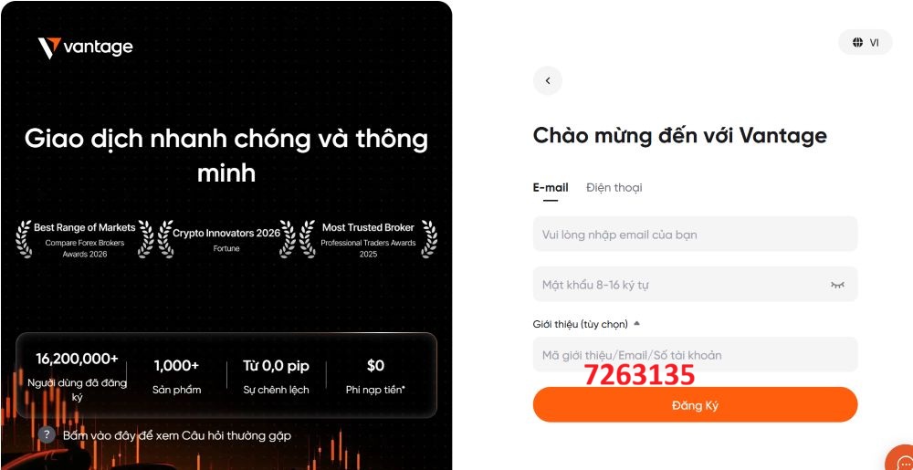 Nhập mã đối tác