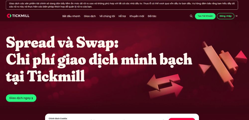 Điều kiện giao dịch sàn Tickmill