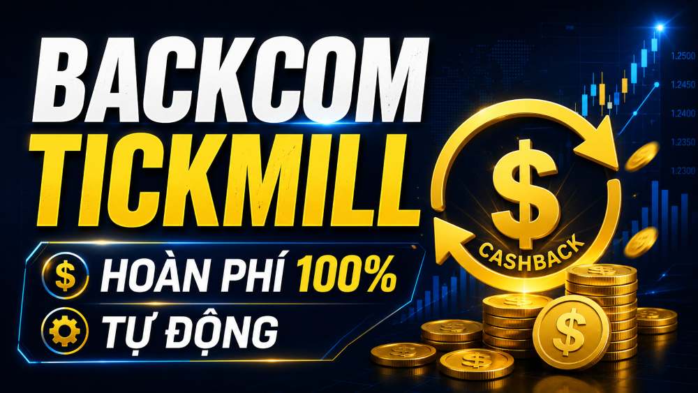 Backcom Tickmill là gì? Cách nhận backcom Tickmill 100% tự động mới nhất
